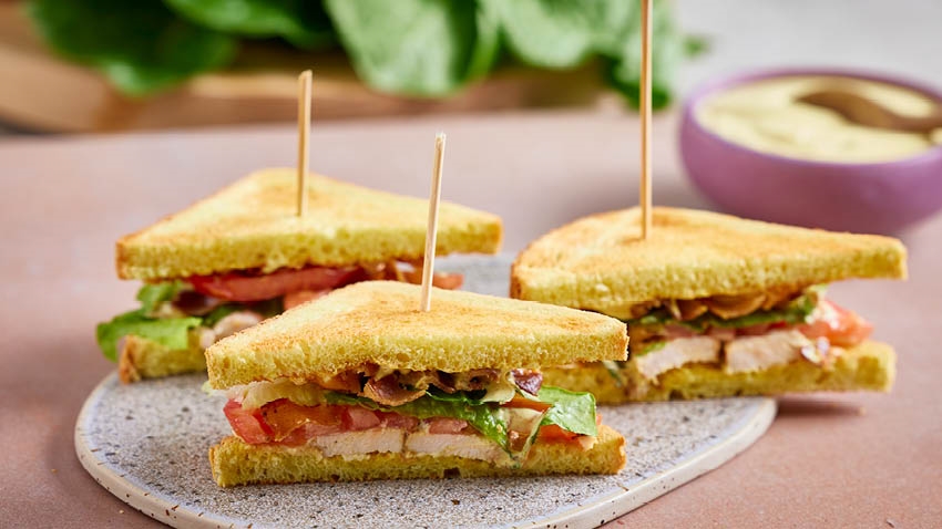 karry dressing til club sandwich Klassisk club sandwich